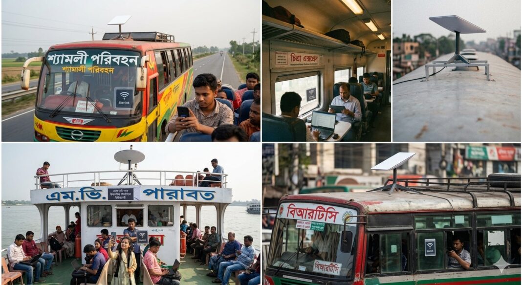 ট্রেন-বাস ও ফেরিতে আসছে স্টারলিংক ইন্টারনেট